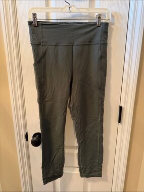 Lululemon High-Waist Olive Green Active Leggings